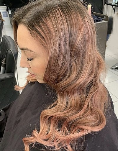 Red balayage at top hairdressers in Queensland